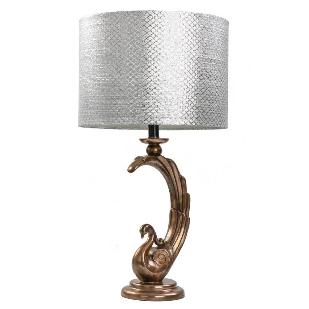 French Luxury Home Decorative Living Room Twisted Shape Hand Gilded Sculpture Gold Resin Table Lamp