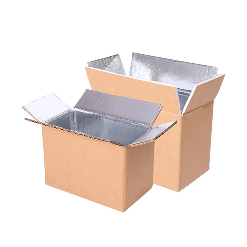 Customized Recyclable Aluminum Foil Lined Thermal Insulated Frozen Meat Seafood Packaging Shipping Boxes