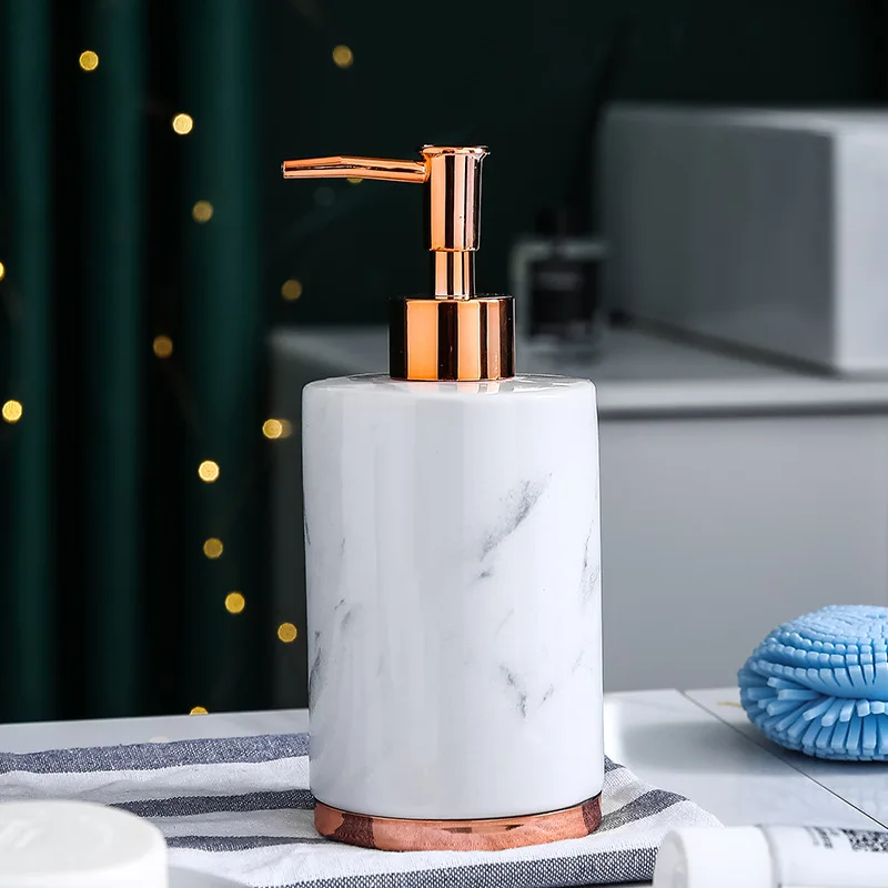 Набор для ванной комнаты, керамический держатель для туалетной щетки, мраморный набор для ванной комнаты