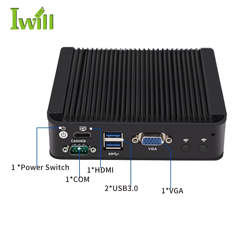 Совместимый linux мини-ПК в теле j4125 pfsense безвентиляторный мини-брандмауэр ПК сетевой сервер с 4 Lan-портом