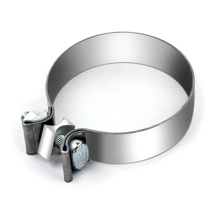 Wholesale exhaust pipe connector clamp mirror finishing clamps stainless steel stainless hose clamps for exhaust muffler
