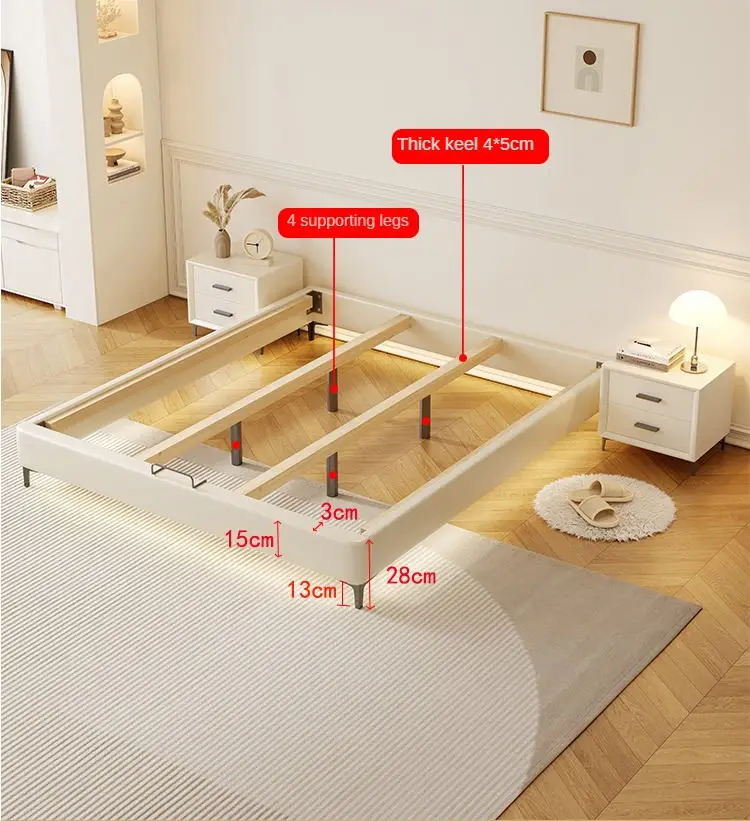 Simple Tatami Bed  Air-permeable King And Queen Size Bed Frame Morden Bed Set Furniture Bedroom