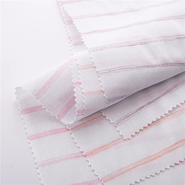 
Modern Design blue and white stripe fabric blended viscose rayon fabric 