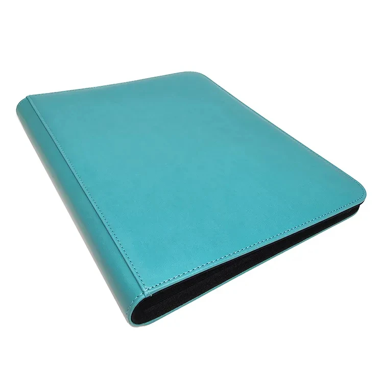 Hot Sale Trading Card Binder Collector Collection Map Leather Custom Print 4 9 Pockets Collection Game Cards Album