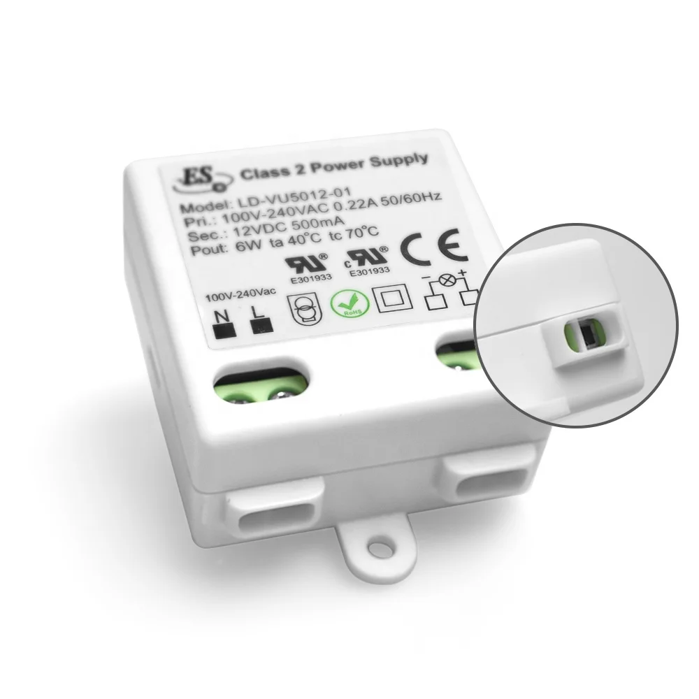  3w 1-50W 250ma 12vdc 100-240Vac Es Ce Ul Selv 65% класс 2 блок питания переменного/постоянного тока светодиодный драйвер постоянного