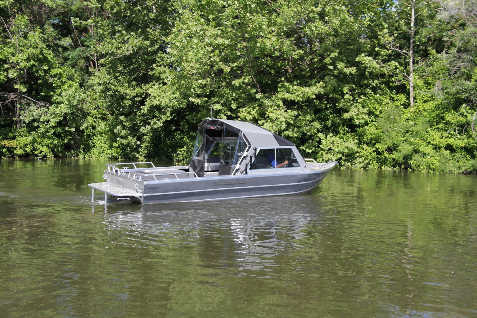 Kinocean 2023 New High Performance Aluminum Jet Boat Yacht with half cabin for Sale