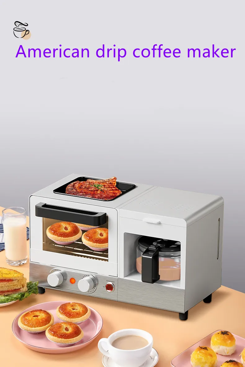 2021 hot sale products Multi-function breakfast maker three in one Baking tray Gift oven Home automatic sandwich breakfast maker