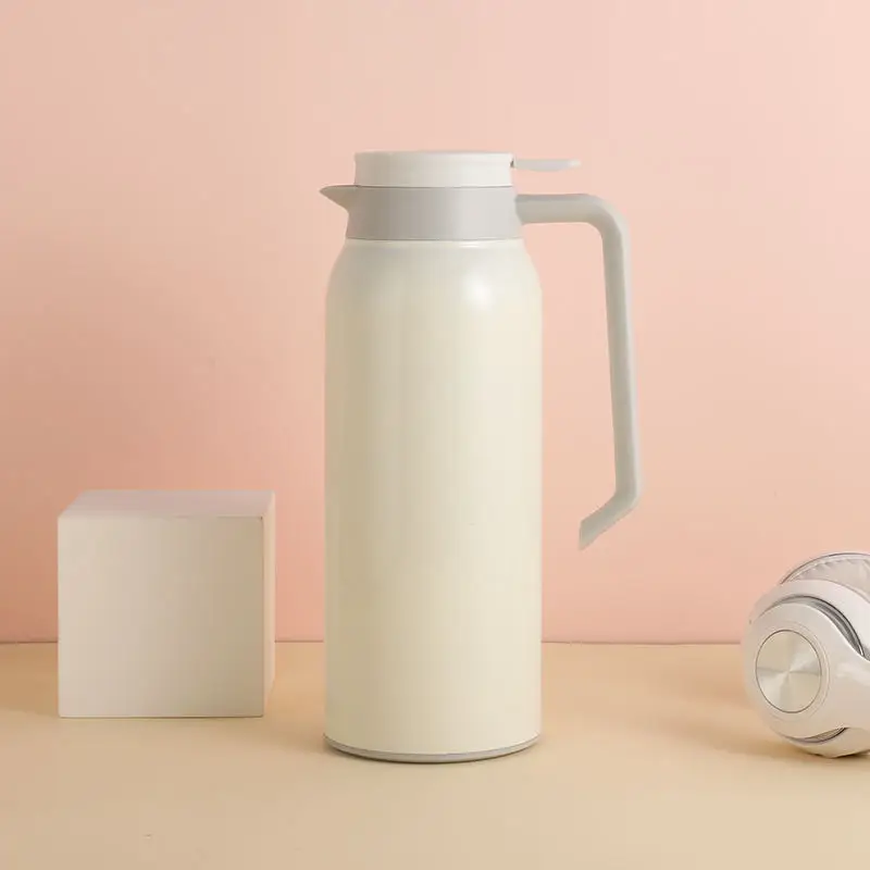 Hot Selling Big Capacity Double Wall Stainless Steel Portable Vacuum Insulated Thermos Coffee Tea Pot With Handle