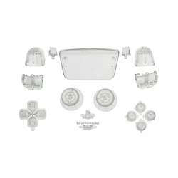 16 in 1 Clear ABS Controller For PS5 Controller Buttons Full Set In Transparent Color V.2.0