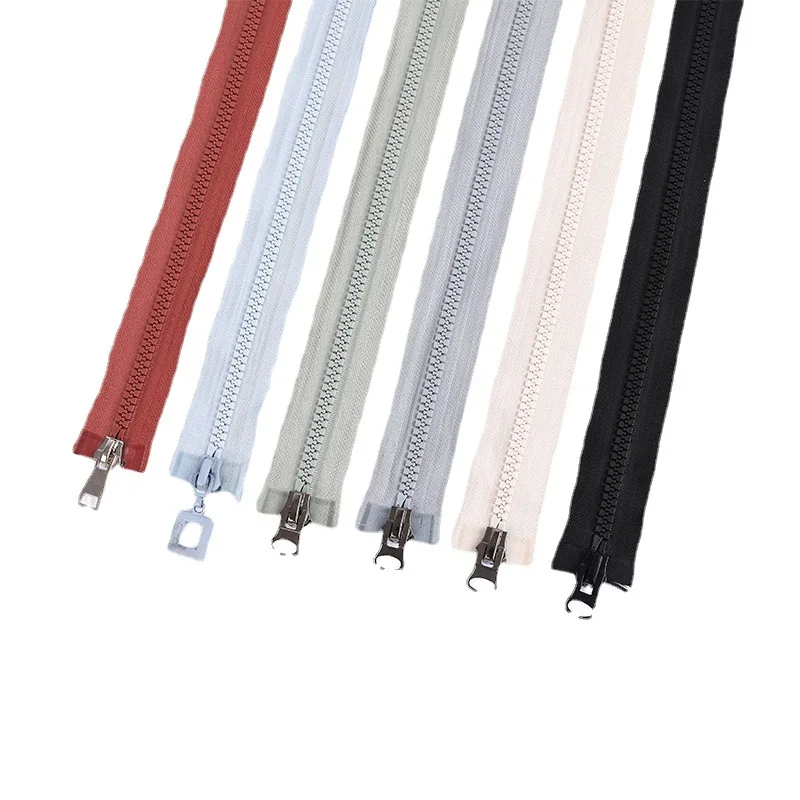 Direct selling high-quality code color waterproof 5# resin double open zipper down jacket jacket placket resin zipper