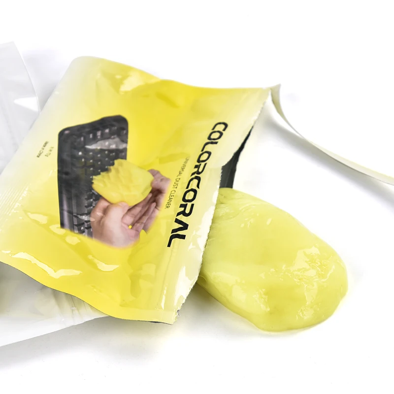 Высокотехнологичный волшебный гель для удаления пыли желтого цвета, суперчистящий слайм-гель для телефона, ноутбука, ПК, клавиатуры, гель для очистки автомобиля