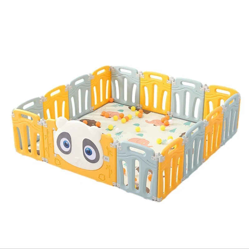 Smart-Furn baby playpen plastic fence kid play yard safety foldable activity center for toddler indoor with gate kid playground
