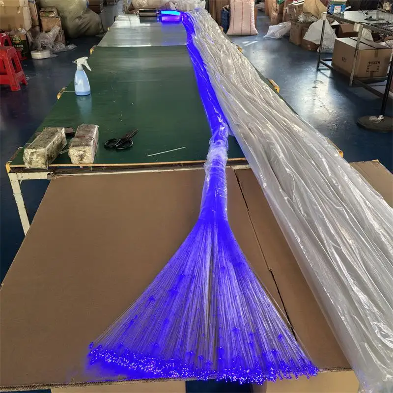 300pcs 3m fiber optic strands diameter 1mm end glow or with dots PMMA plastic optical fiber bundles