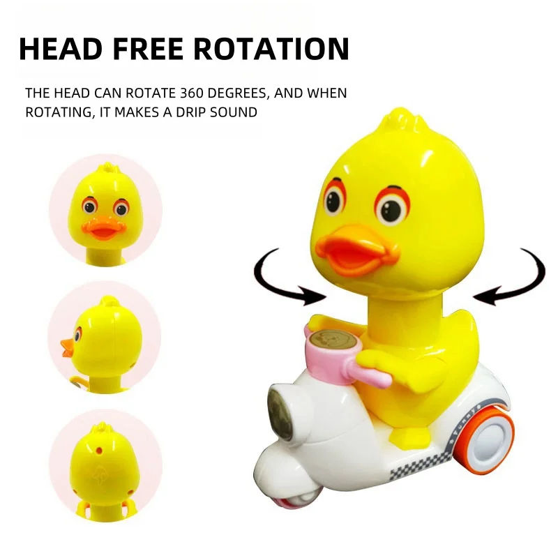 Cartoon Kids Toy Press Duck Motorcycle Child Gift Motorcycle Model Pull Back Inertia Toys
