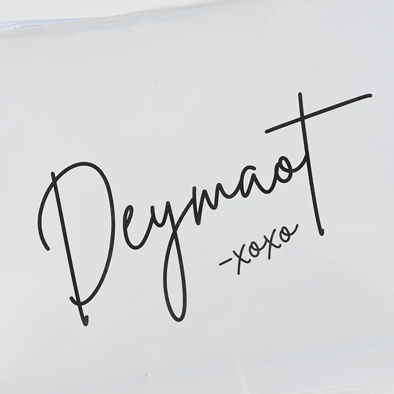 clear PVC cosmetic bag Toiletry  Zipper Travel custom Skincare Travel  Large Capacity Portable Cosmetic Bag