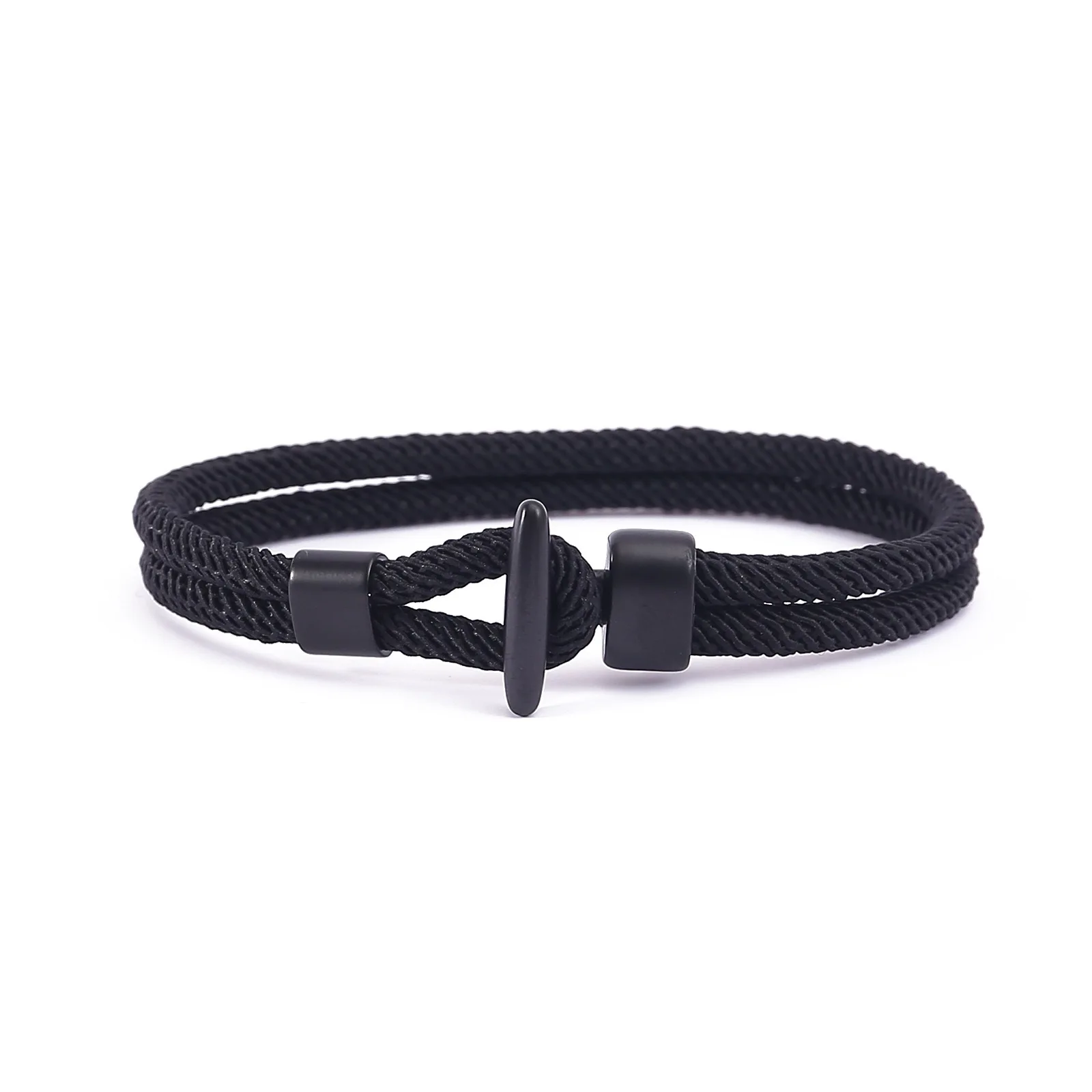 Navy Style Trendy Hand Woven Anchor Braided Nylon Rope Bracelets For Surfer Men Gift For Anniversary