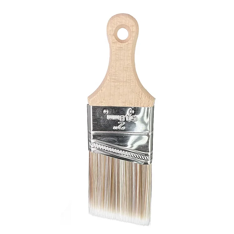Professional Chip Paint Brush 2inch Detail Wall Painting Brush Beech Wooden Handle Bevel Flat Paint Brush