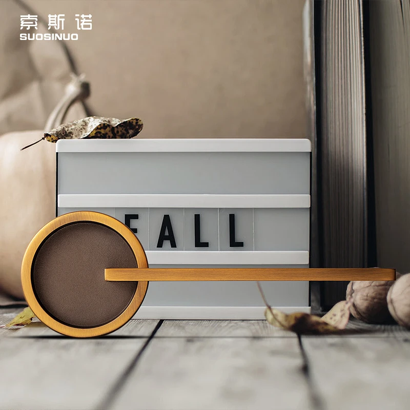 Luxury Design Door Knob Yellow Bronze Bathroom Knob High Standard Interior Door Lock Set