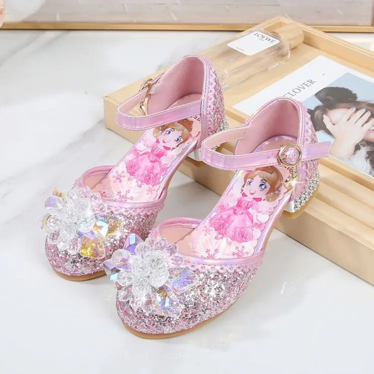 
Professional new tendon soles non slip not tiring feet crystal decoration girls sandals 