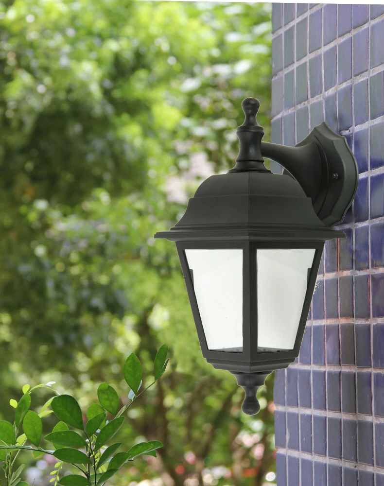 outdoor plastic wall led light IP44 garden wall lamp cheap and classical garden lantern post light wall lighting