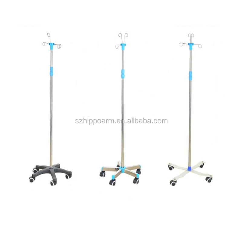 Adjustable Stainless Steel drip stand iv pole for clinic