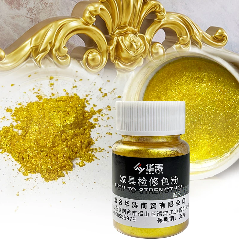 Wooden door gold painting silver painting  metal powder