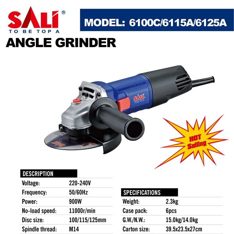 Angle Grinder 125mm SALI 6125A Grinder 900W  High Quality  Angle Grinder
