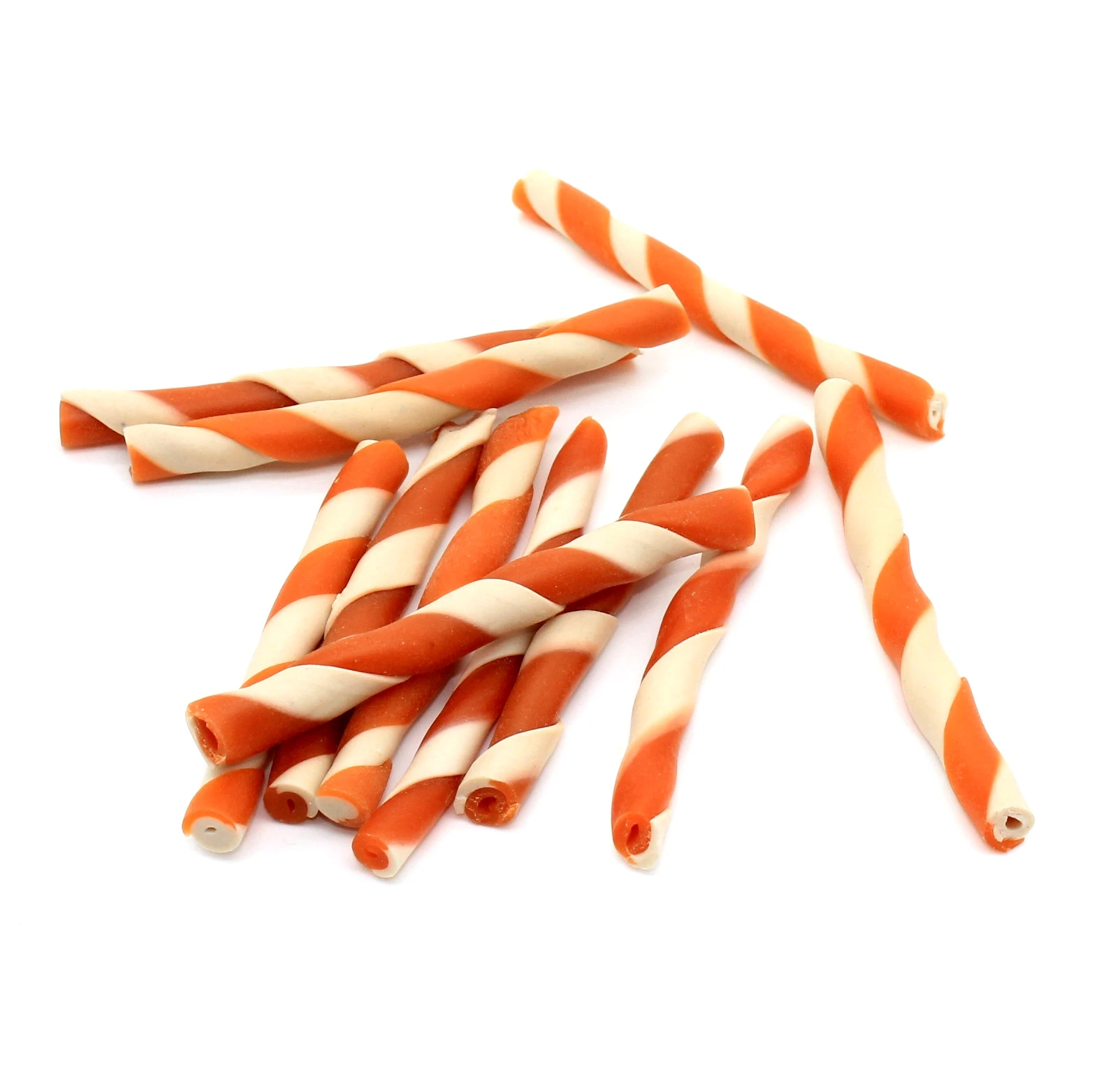 Chews Bully Sticks Dog Pet Dental Food Dog Chew Treats Natural Flavor White Rawhide Twist Sticks