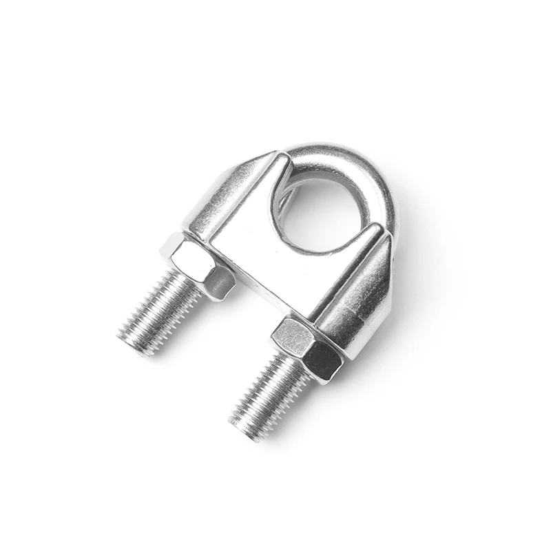 Wholesale M2-M50 Stainless Steel Din741 Cable Clamps 304 316 Galvanized Wire Rope Clip Metric Measurement System