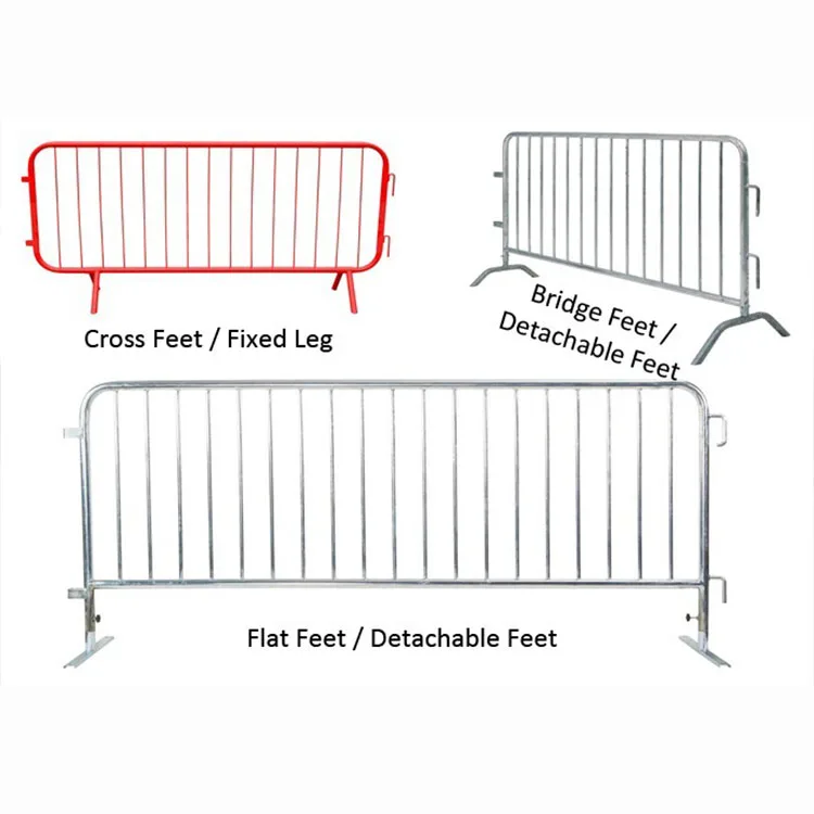 Competitive Price Portable Traffic Road Barriers Safety Metal Steel Pedestrian Crowd Control Barricade