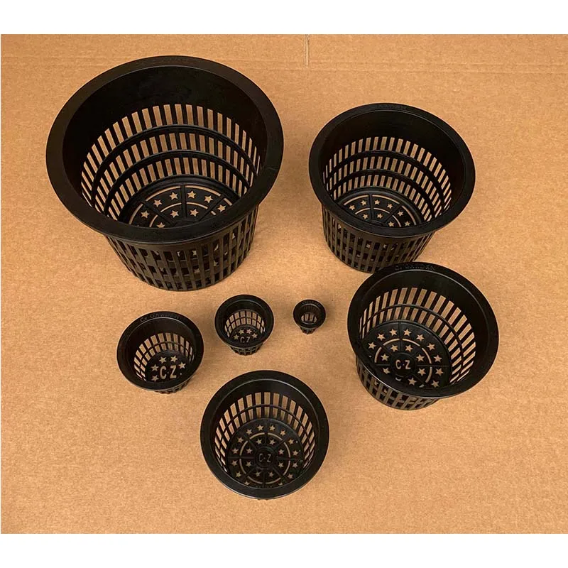Cz Garden Hydroponics Net Pot for Aquaponics Plastic Slotted Mesh Pots 1 inch 2 inch 3 inch 4 inch 5 inch 6 inch 8 inch
