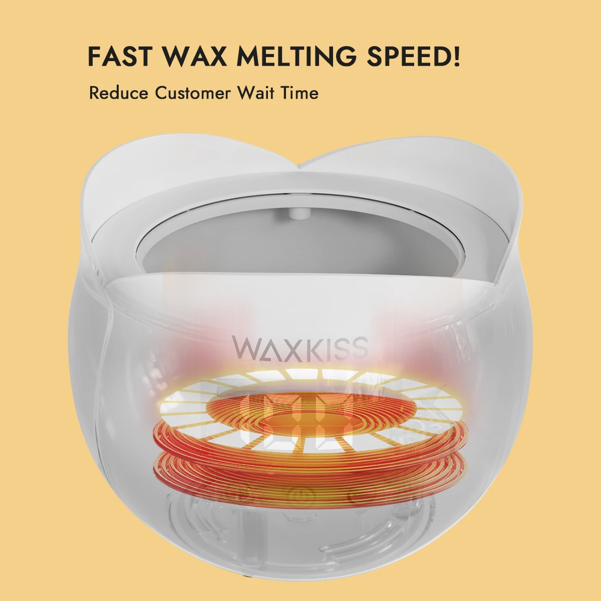 Waxkiss Flower Professional Digital Electric Depilatory Wax Hair Removal Home Waxing Kit Wax Warmer Kit For Hair Removal