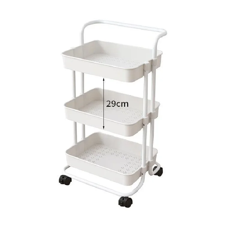 Kitchen Office  Plastic Basket 3 tier storage organizer shelf Storage Rack utility Cart storage cart
