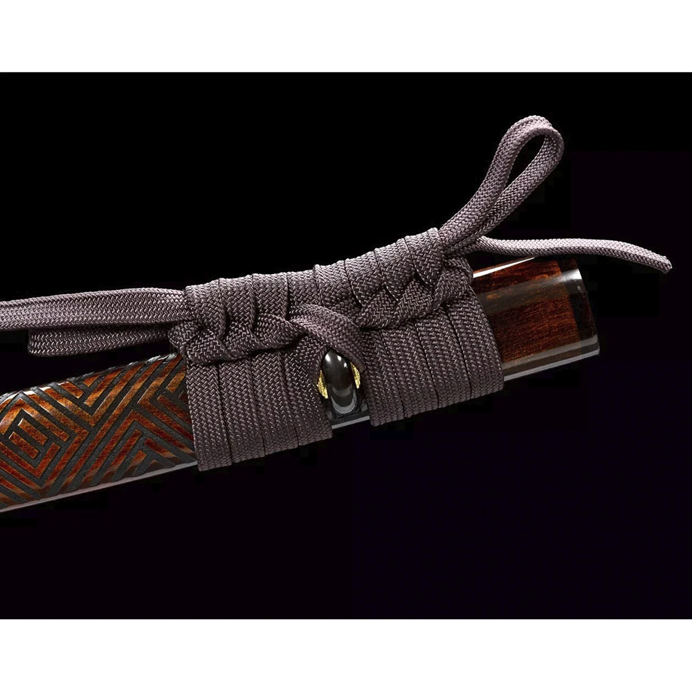 Latest 103cm Japanese Wood Sword Bushido Kendo Practice Sword Black Decorations Bamboo Sword for Sale