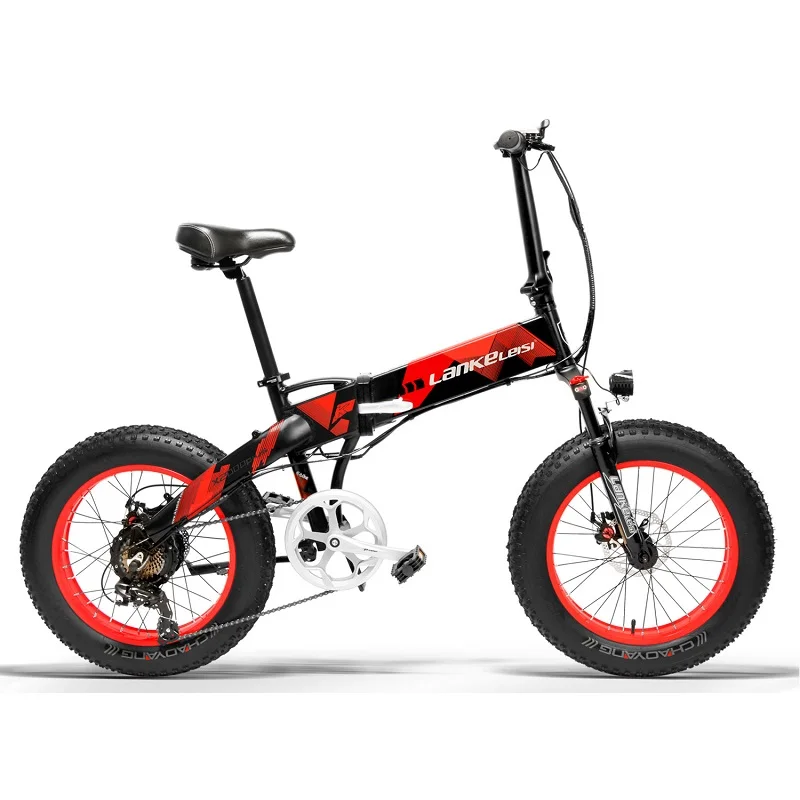 
LANKELEISI 20 inch fat tire electric bicycle 48V13AH 1000W LG lithium battery 