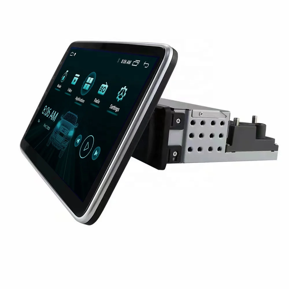 Latest Android 13 Version 1Din Rotation Car Unit Android Device Car DVD Player WiFi BT Video Output DSP Phonelink