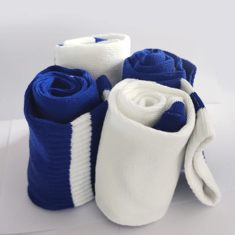 Hot high above the knee red black striped sports socks Red sports football socks breathable and customizable