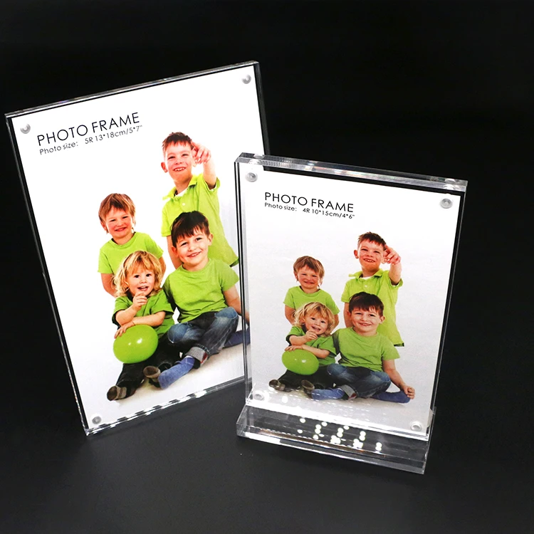 
Manufacturer promotion double sided acrylic photo frame with magnets 