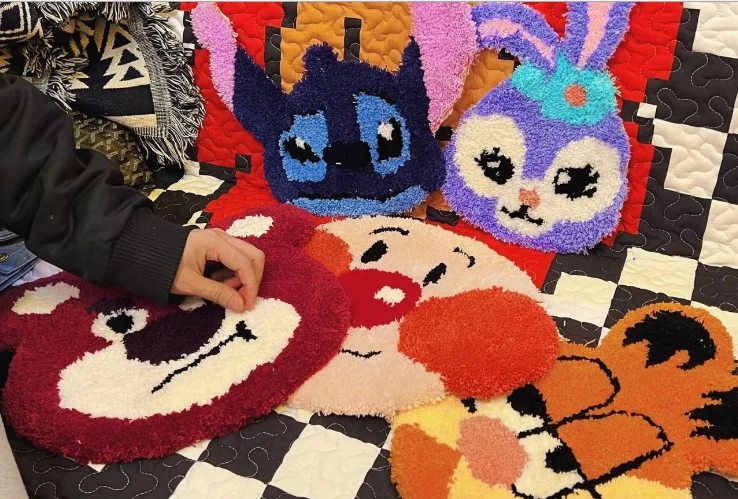 Milk Cotton 400g Wool Acrylic 8-Layer Conical Tufting Gun Carpet 1kg Bulk Crochet Yarn 100g DIY Tufting Carpet 3-5 Layers Dyed