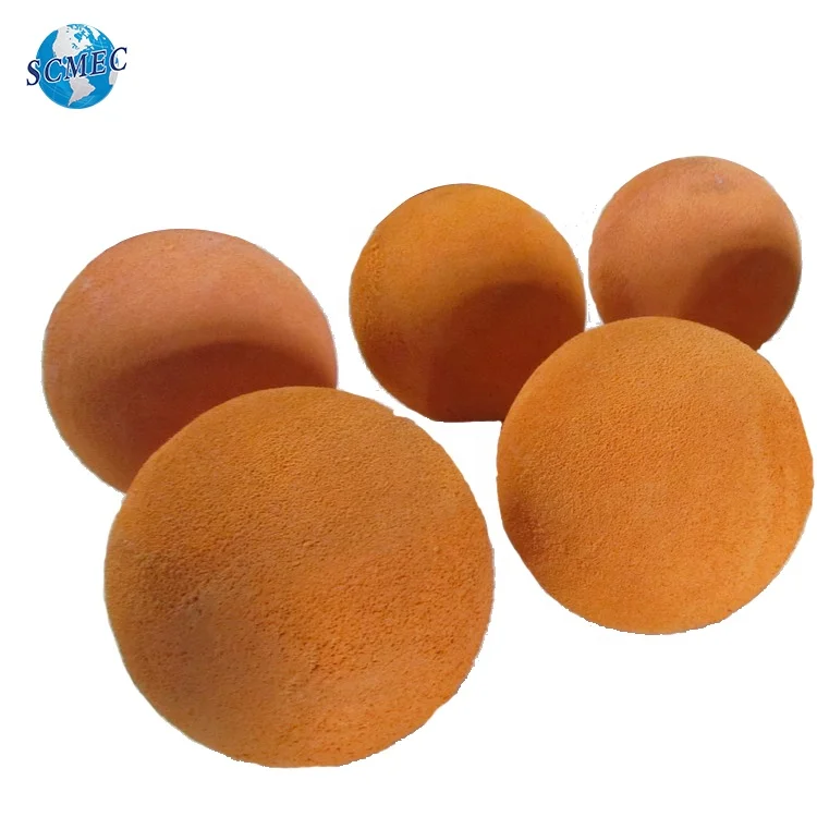 sponge rubber ball for pump pipe cleaning rubber sponge clean-out ball clean ball concrete pump parts