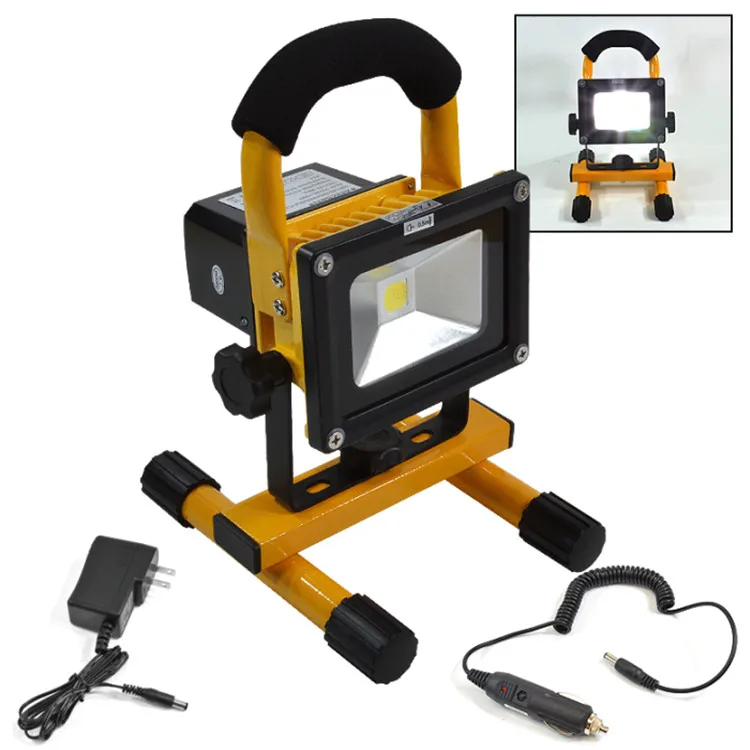 10W 1000lm outdoor cob work light rechargeable led flood light portable 2018 2019 2020 hotselling