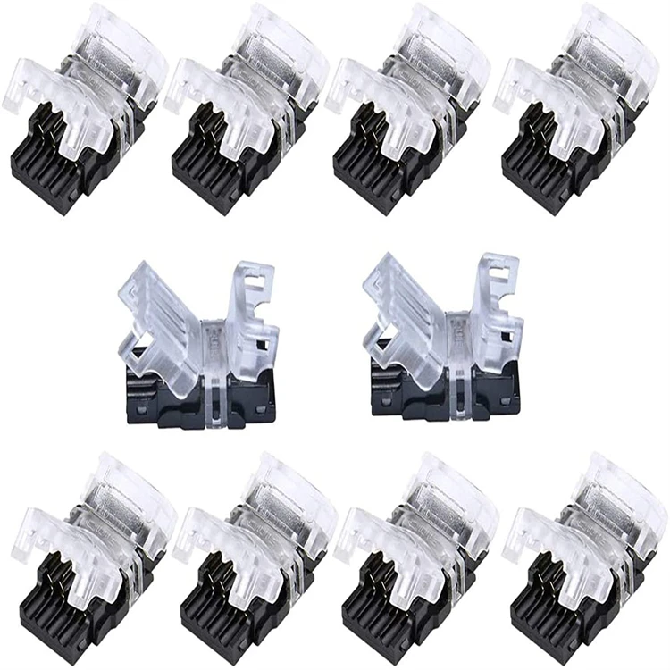 SUPERNIGHT упаковка из 10 шт. 4-контактный разъем для водонепроницаемый 10 мм RGB 5050 Светодиодные полосы света, тест-полоски для провода быстрое соединение без Str