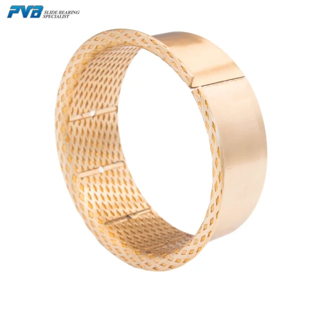 Plain bronze bush with collar,FBB090 Standard bearings, Rolled flange bearing with lubrication pockets