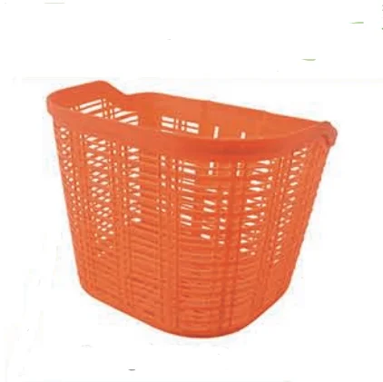 all kinds of bicycle spare parts accessories big size red orange color bicycle cycle basket the bike plastic basket