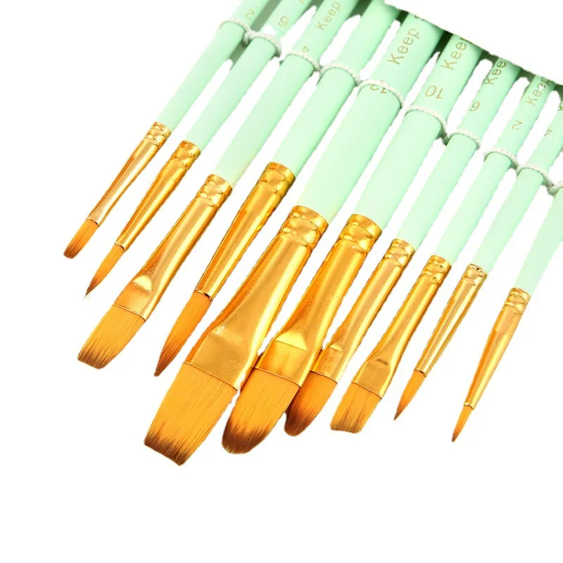 10 acrylic paint pens, watercolor painting brushes, board brushes, oil painting pigments, painting sets, wolf hair hook pens