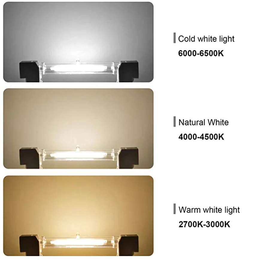 Dimmable R7S LED 118mm 78mm COB Light Bulb Glass Tube Floodlight 5W 10W 20W Halogen Lamp Replacement 110V 220V