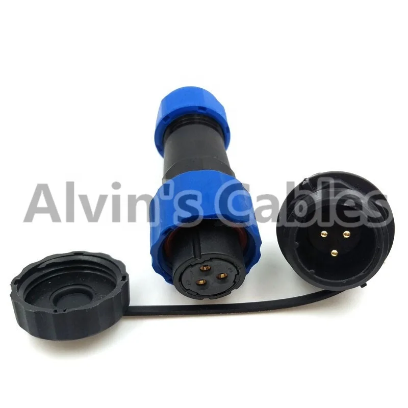 
SD16 3 pin IP68 Waterproof female plug male socket LED panel mount connectors car electrical power connector 