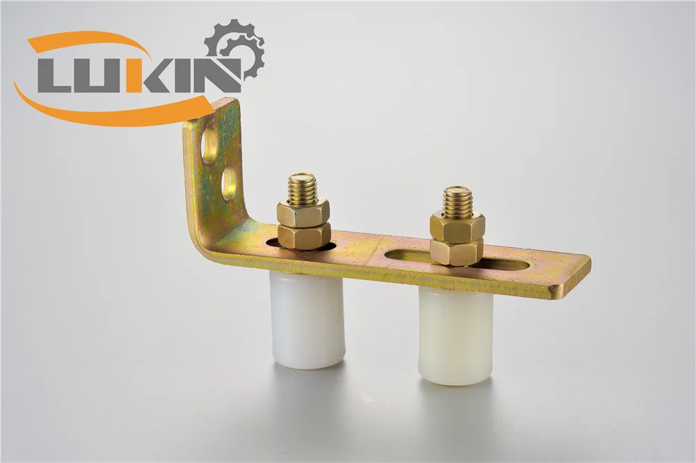 Gate Roller Guide Adjustable 3' Nylon Rollers Heavy Duty L Shaped Zinc Bracket Sliding Gate Hardware