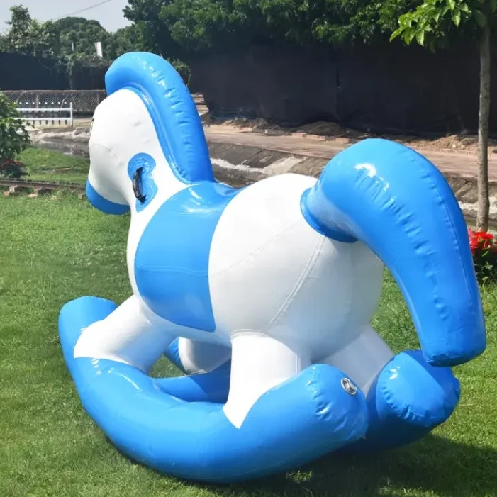 Hot selling commercial inflatable toy game kids favorite closed horse rocker toy wholesale small inflatable sport game