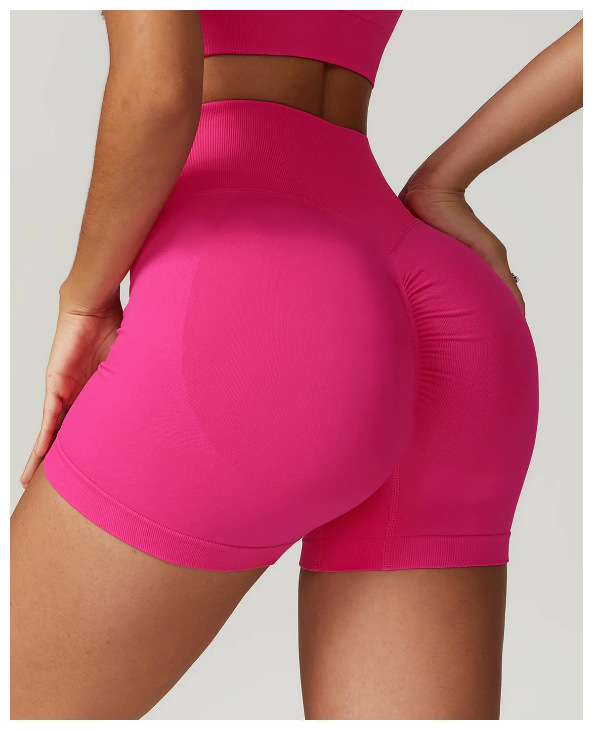 2024 Custom Logo Spandex Sportswear Women High Waist Yoga Short Pants Gym Workout Fitness Butt Lift Tights Seamless